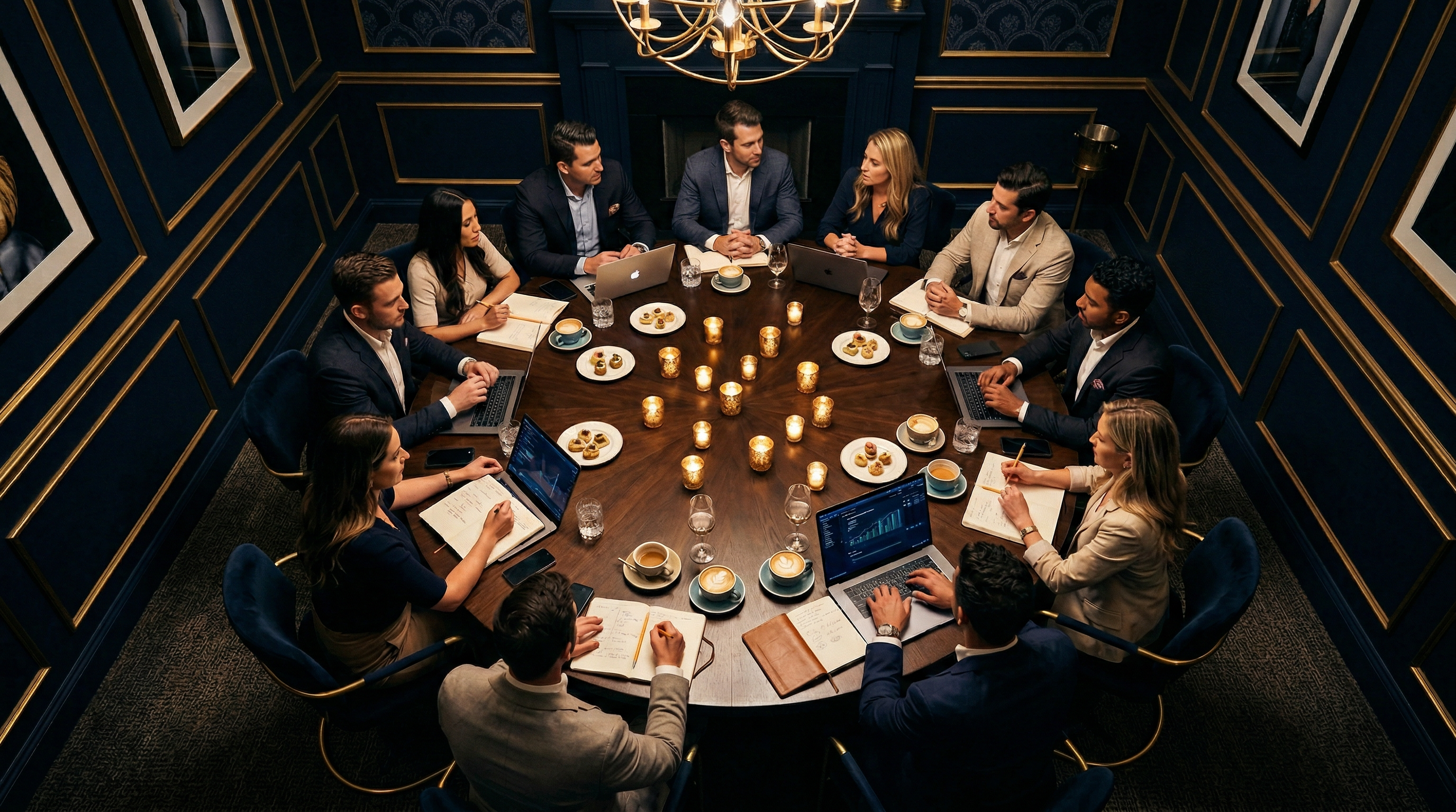 Founders in a private round table discussion